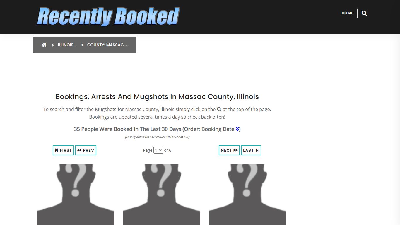 Bookings, Arrests and Mugshots in Massac County, Illinois - Recently Booked