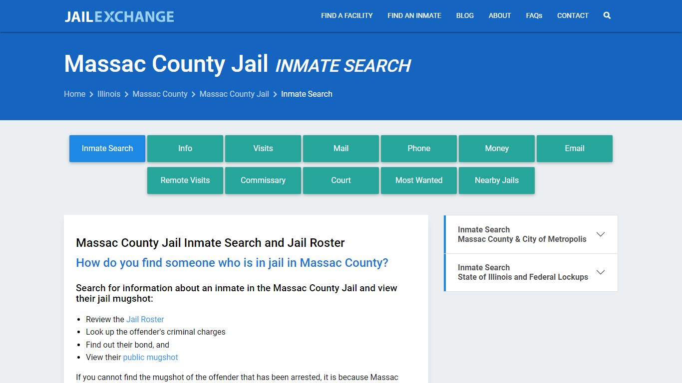 Inmate Search: Roster & Mugshots - Massac County Jail, IL